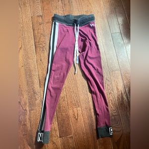 VSPINK burgundy leggings